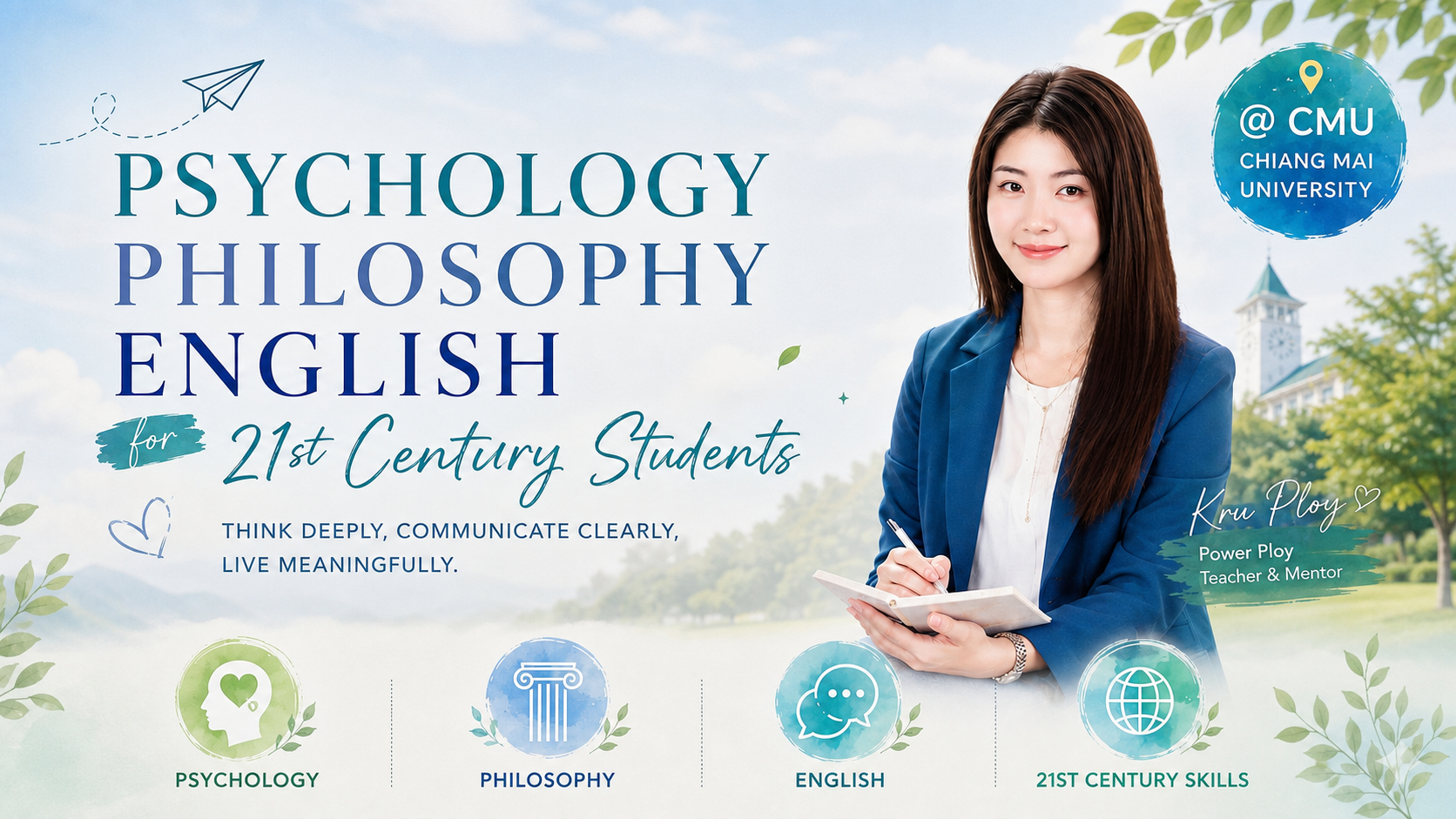 Psychology Philosophy English for 21st Century Students โดยครูพลอย